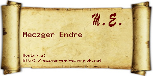 Meczger Endre névjegykártya